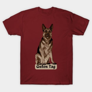 German Shepherd says Guten Tag T-Shirt